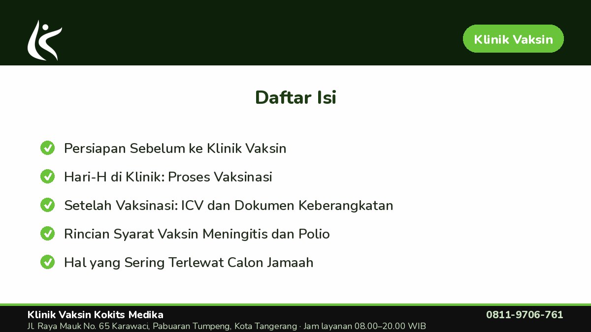 Hal yang Sering Terlewat Calon Jamaah