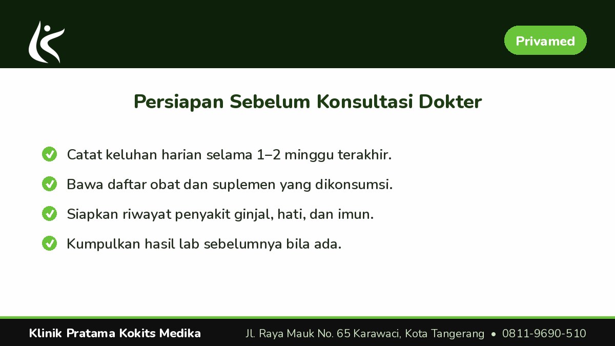 Persiapan Sebelum Konsultasi Dokter