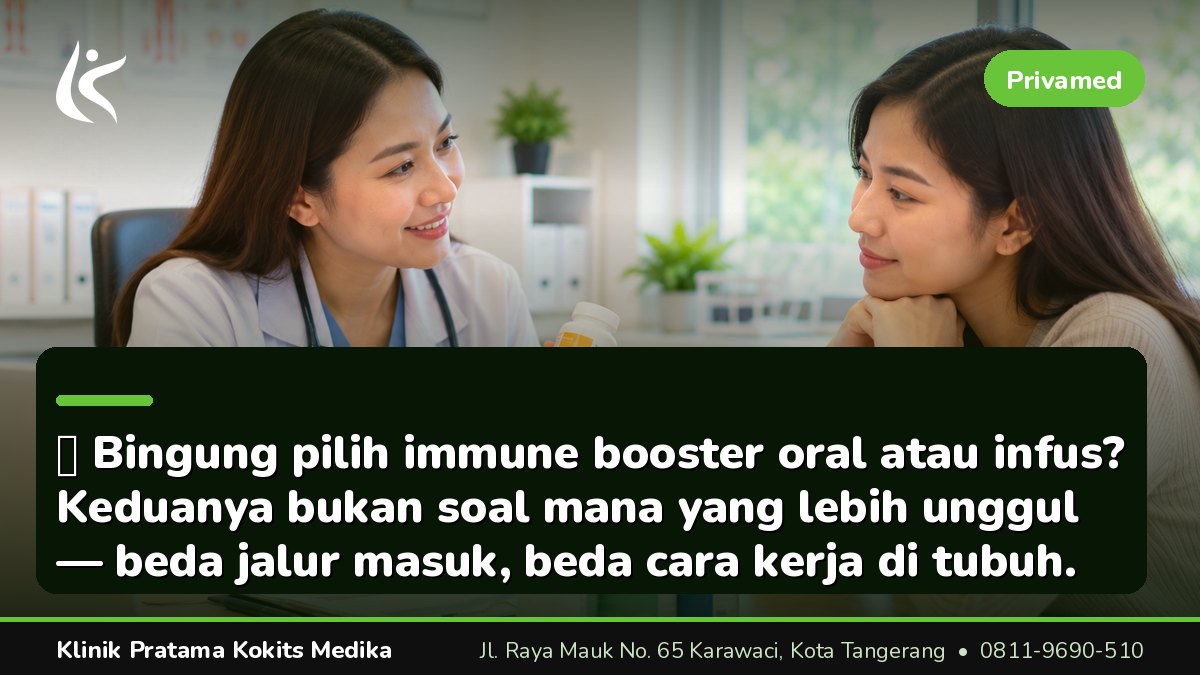 Perbandingan Oral dan Infus dalam Satu Tabel