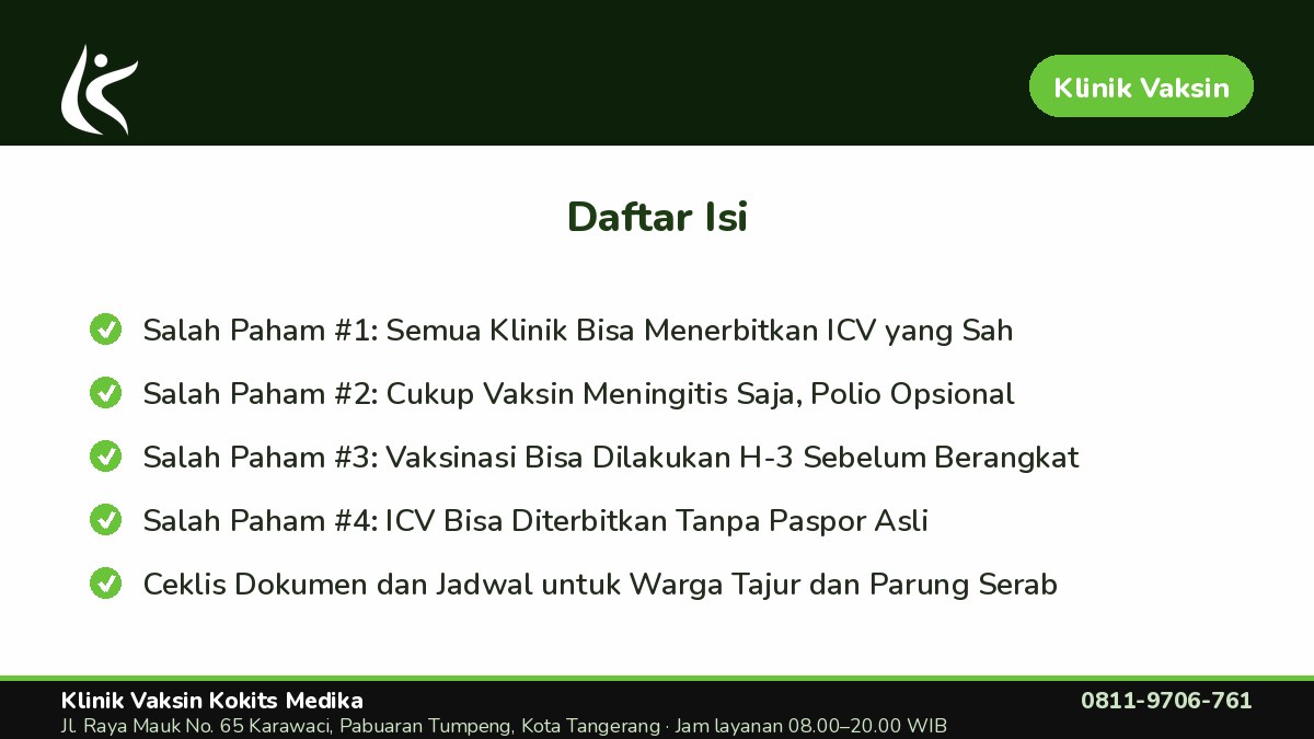 Ceklis Dokumen dan Jadwal untuk Warga Tajur dan Parung Serab
