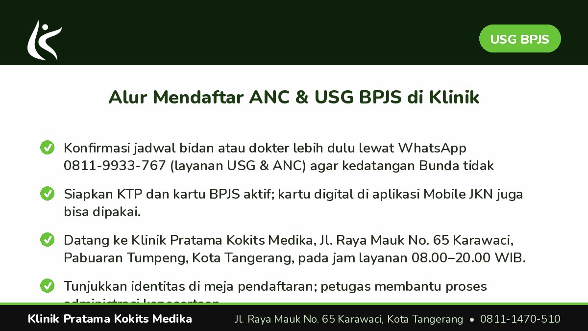 Alur Mendaftar ANC & USG BPJS di Klinik