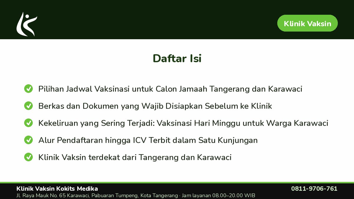 Alur Pendaftaran hingga ICV Terbit dalam Satu Kunjungan