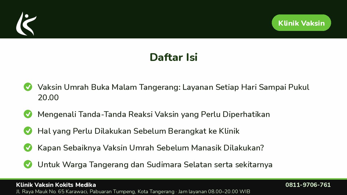 Untuk Warga Tangerang dan Sudimara Selatan serta sekitarnya