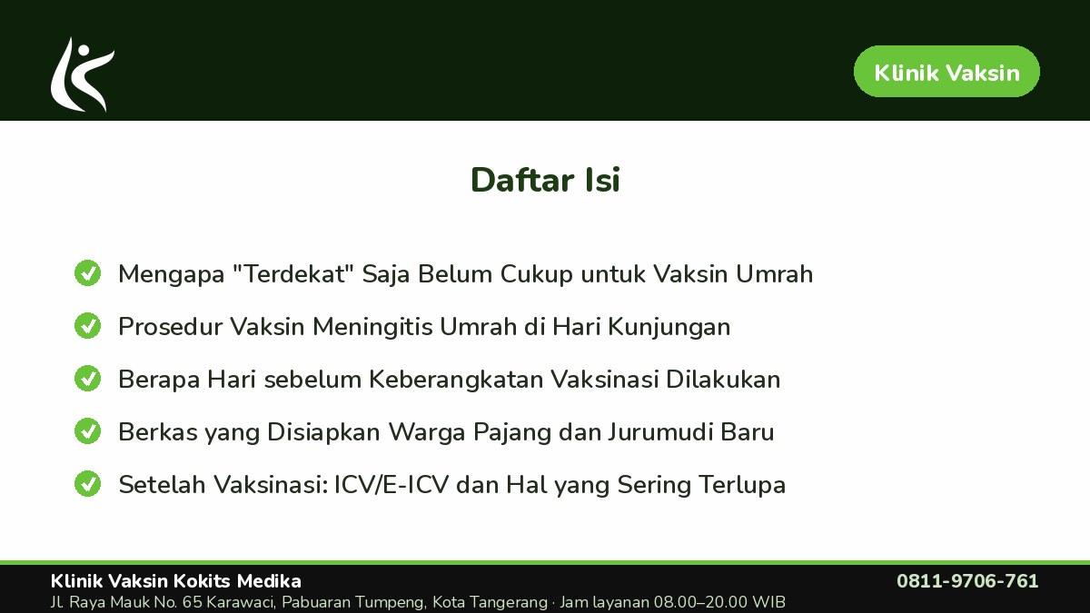 Setelah Vaksinasi: ICV/E-ICV dan Hal yang Sering Terlupa